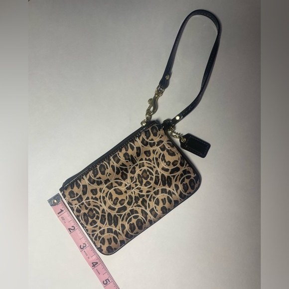 COACH Brown Leopard Wristlet - Picture 2 of 4